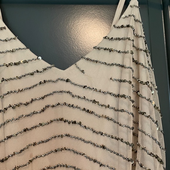 Adrianna Papell Art Deco Beaded Blouson Gown - Picture 6 of 11